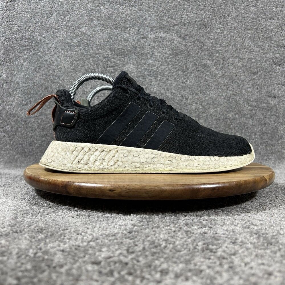 Adidas NMD_R2 Future Harvest CG3384 Men’s Sz 7 Black Athletic Running Shoes Used